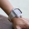 Prabangus modifikacijų rinkinys Apple watch Ultra 3/2/1 49mm Sportinis guminis dirželis+Dėklas Iwatch ultra 49mm Skaidrus Glacier dėklas Modifikavimo rinkinys
