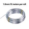 10m Handgefertigt DIY Oxidation Weicher Aluminiumdraht Anlaufgeschützt Weiche Silberfarbe Biegsamer Draht Bastelbedarf Metalldraht Mehrzweck
