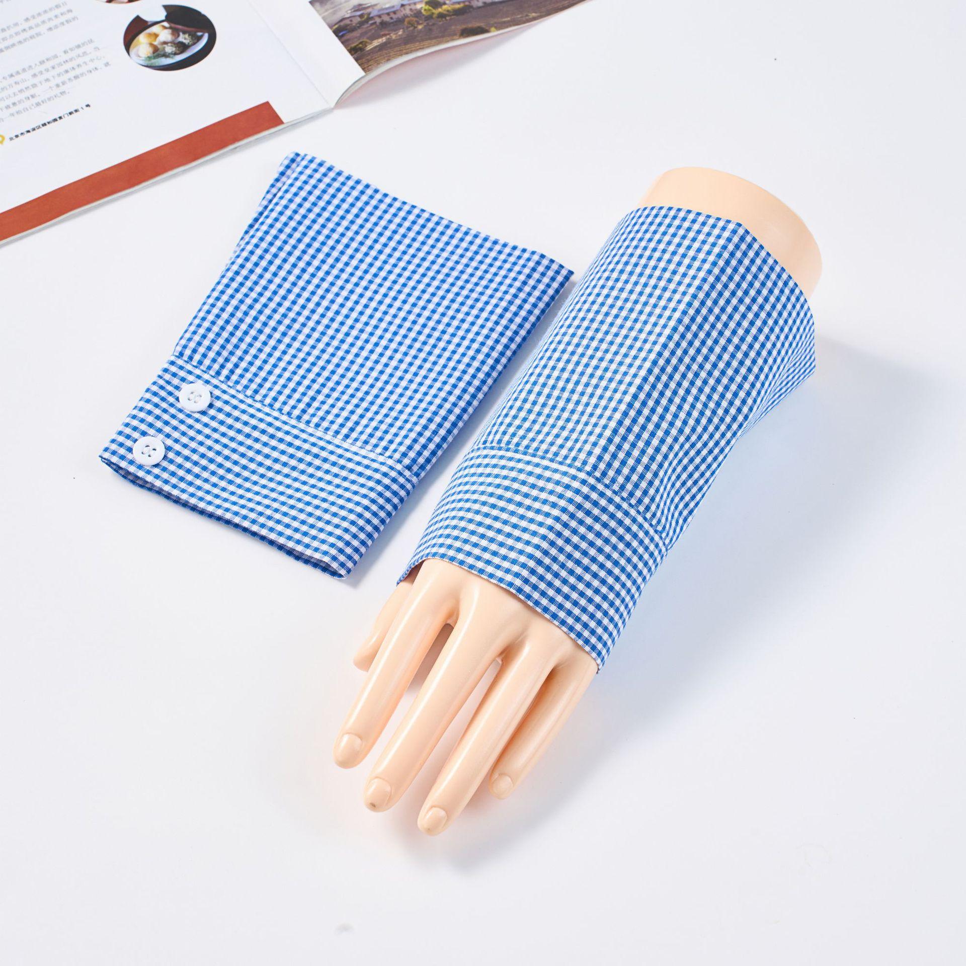 

Fashion simple striped plaid collar with sleeves three-piece set inner sweater T-shirt fake collar unisex