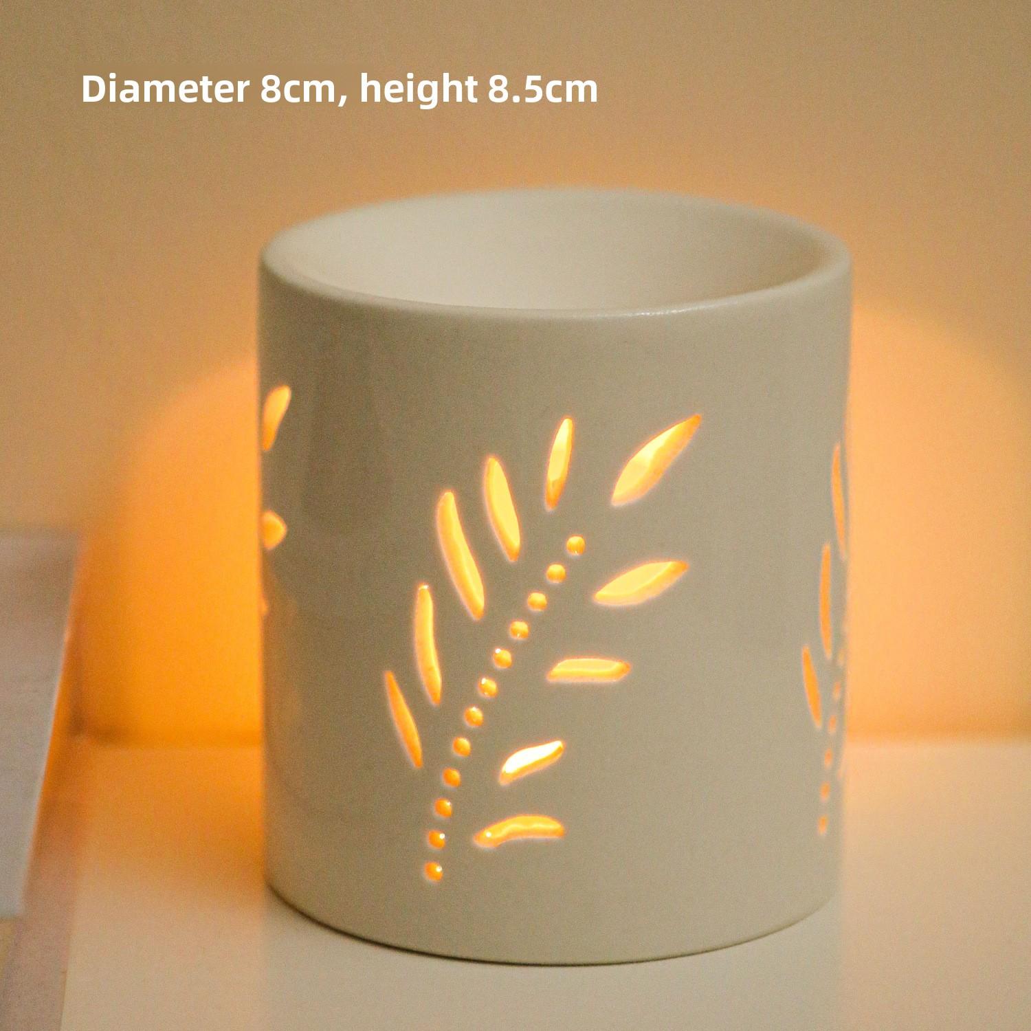 

White ceramic aromatherapy stove hollowed out aromatherapy essential oil creative home crafts