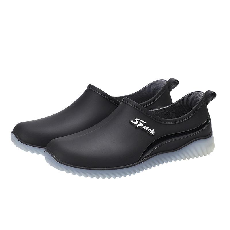 Water Shoes New Fashion Light Mouth Rain Shoes Women, Non-slip Waterproof Thickened Spring and Autumn Low-top Rubber Shoes Women