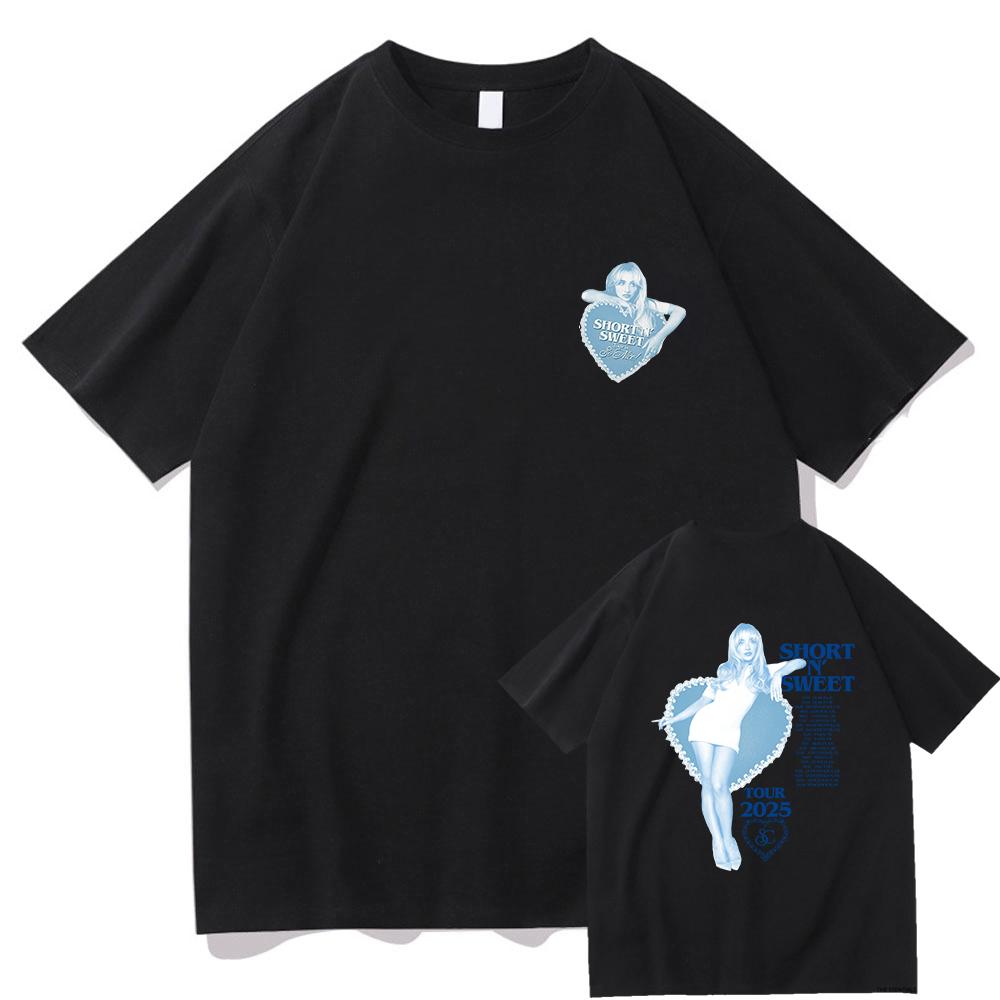 Letní krátké a sladké turné 2025 Tričko Sabrina Carpenter Lover Pánské/dámské oblečení Harajuku Letní topy Grafická trička Vintage