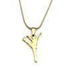 Elegant Figure Skating Chain For Women Men Stainless Steel Gold Color Rhythmic Gymnastics Dance Art Necklace Jewelry Accessory