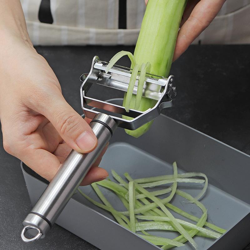 4 in 1 Stainless Steel Multi-function Peeler Slicer Vegetable Fruit Potato Cucumber Grater Portable Sharp Kitchen Accessory Tool
