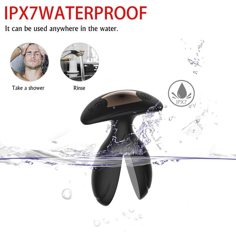 Elektrický šok mužský masážní přístroj na prostatu Nositelný anální kolíkový vibrátor Bezdrátové dálkové dildo Vibrátor otvírací anální dilatátor anální zástrčky