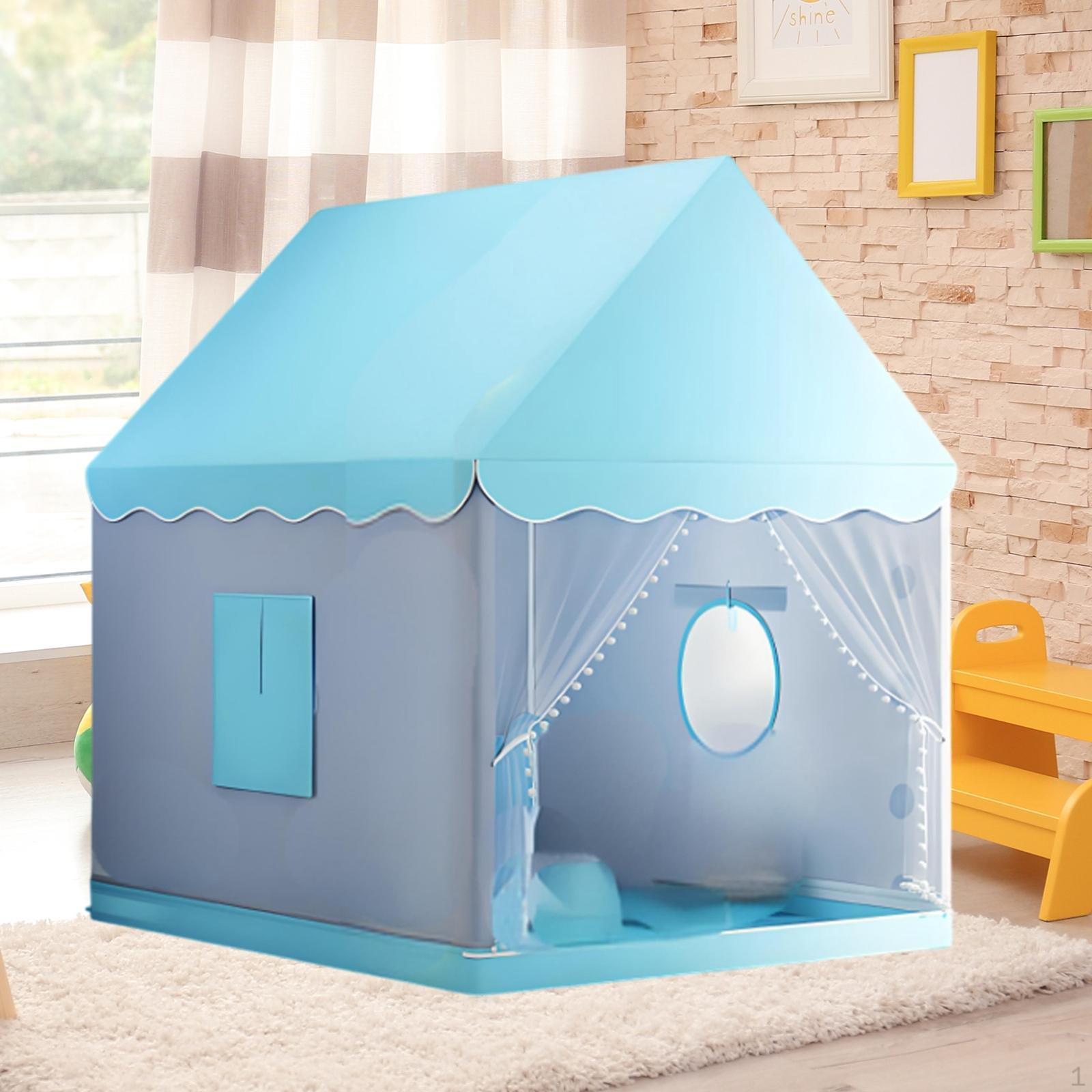 

Детская игровая палатка, детский домик для мальчиков и девочек, складной замок принцессы, игровой домик для дома blue Round Window