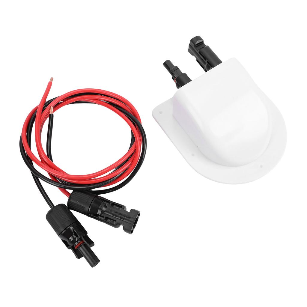 Solar Cable Gland Entry Housing Weatherproof ABS Solar Double Cable Entry Gland for Roof Panels On RV Boat Camping Vehicle