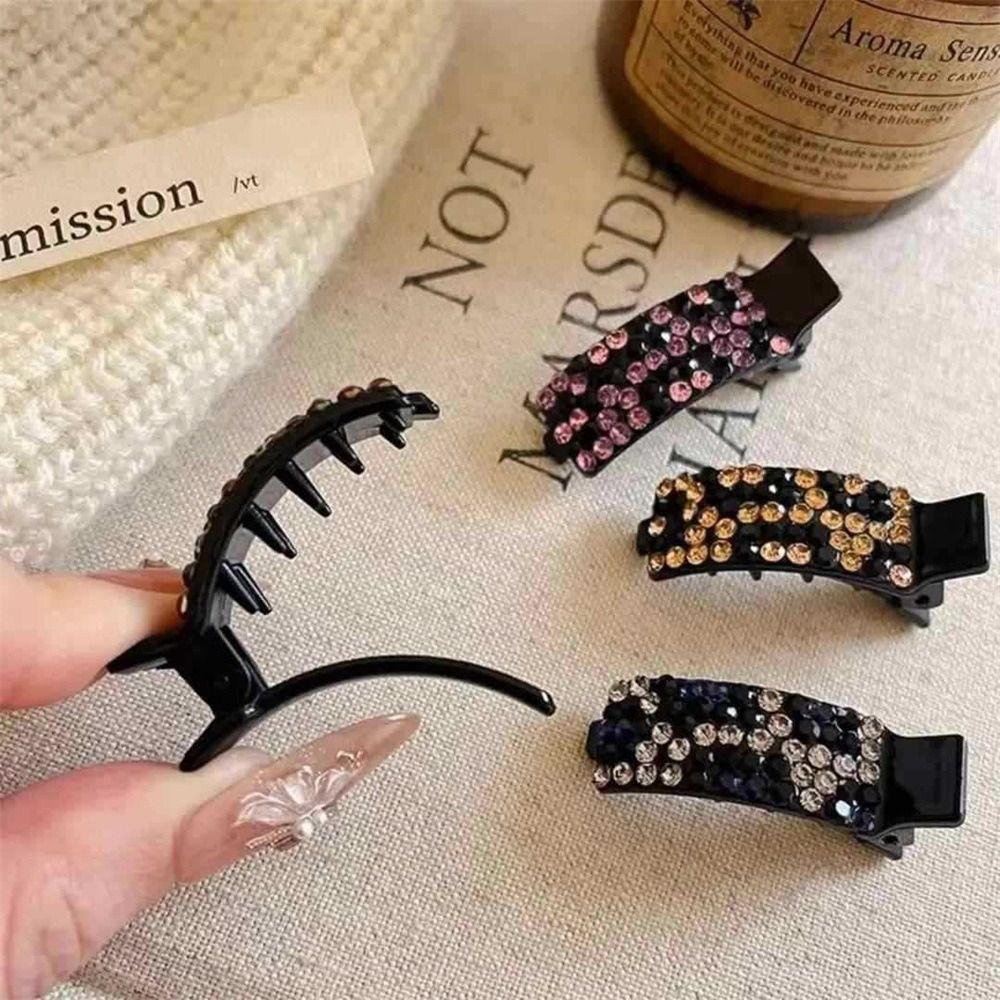 Rhinestones Colorful Rhinestones Hairpin Shiny Cute Hair Clip Sweet Zircon Hairpin  Girls