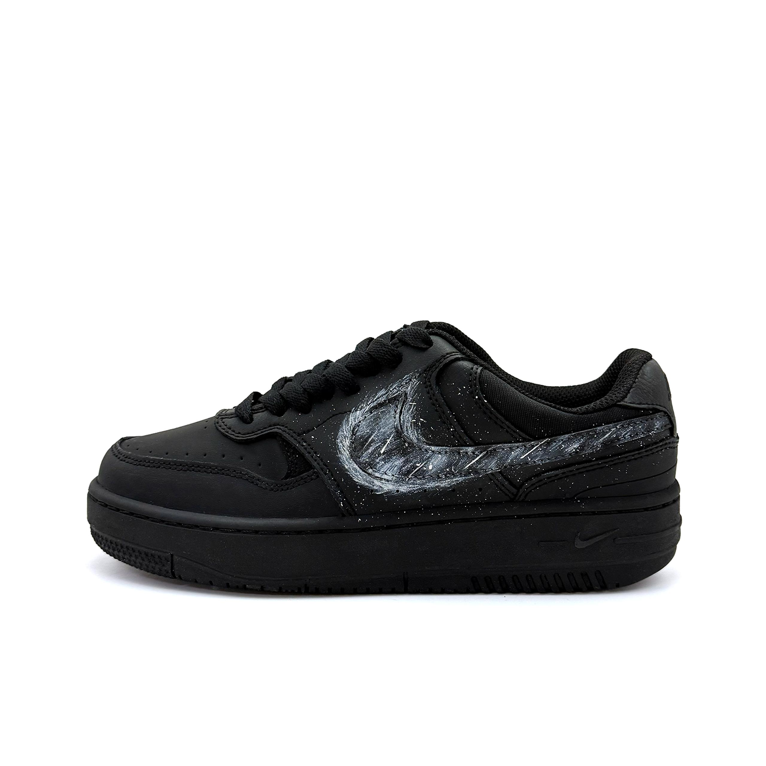 Nike Gamma Force Polaris Galaxy Устойчивые к истиранию Низкие Скейтбордические Кроссовки Унисекс Черный Белый FQ6476-010(Команда471-) 35.5