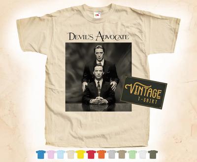 Black Print DEVIL'S ADVOCATE T-SHIRT Tee Vintage Poster 12 Colors S-5XL