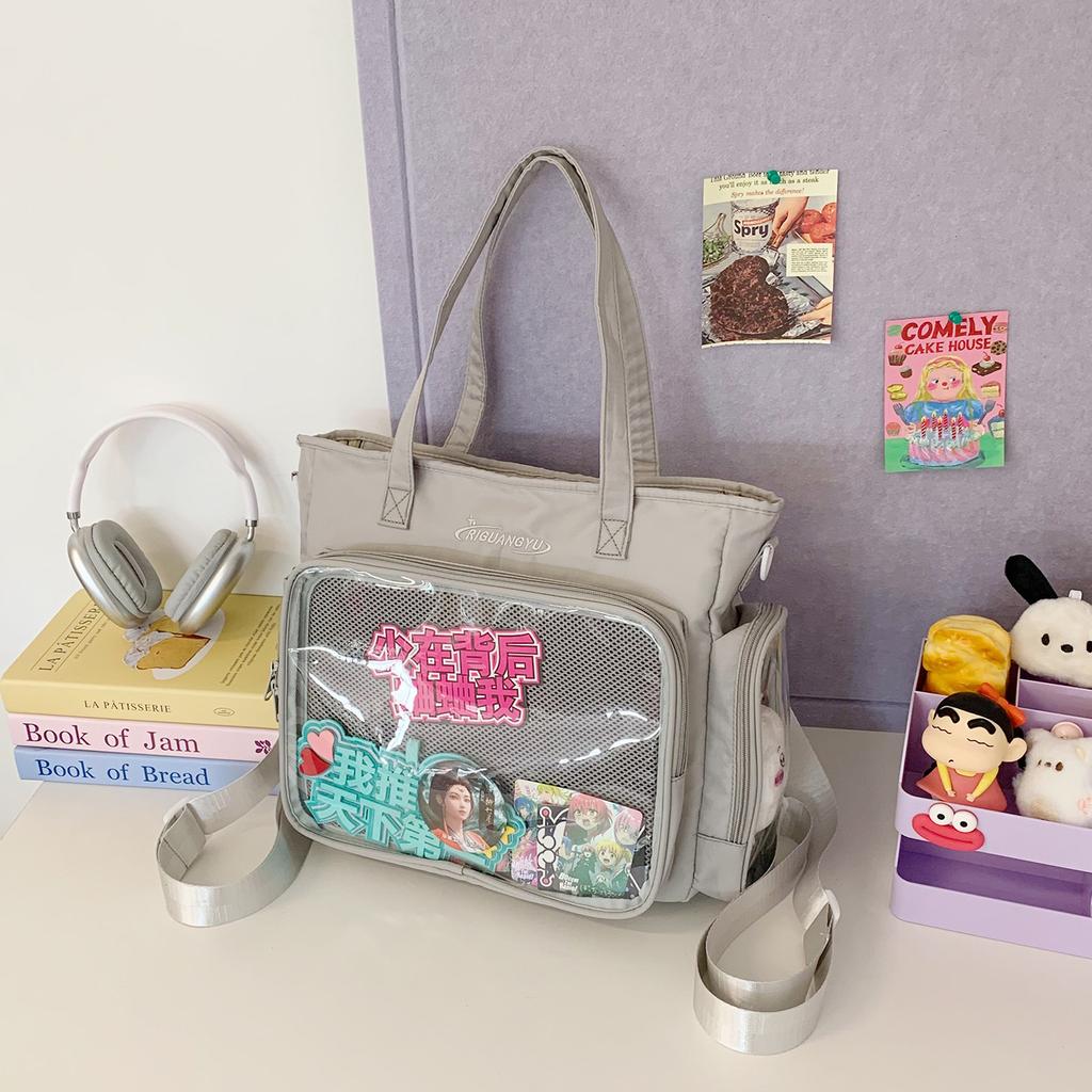 New Light Travel Shopping Portable Crossbody Bag for Women Fashion Design Sweet Girl Ulzzang Cartoon Ita Bag