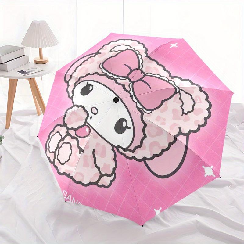 1pc My Melody Pink Background Umbrella with Plastic Handle,Suitable for All Seasons Home Travel Outdoor UmbrellaSanlio078