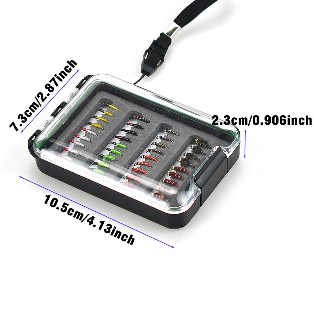 MNFT 36Pcs/Box Trout Fishing Flies Collection Dry Wet Nymph Streamers Perdigon Euro Fly Assortment with Box Flyfishing Fly Lures