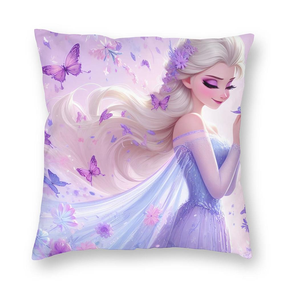 Frozen Princess Elsa  Pillowcase Printed Fabric Cushion Cover Gift Snow Queen Throw Pillow Case Cover Bed Square 18''
