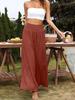 Summer Khaki Casual Cotton Linen High Waist Pants For Women Office Lady Loose Trousers Fashion Solid Baggy Pants Spodnie