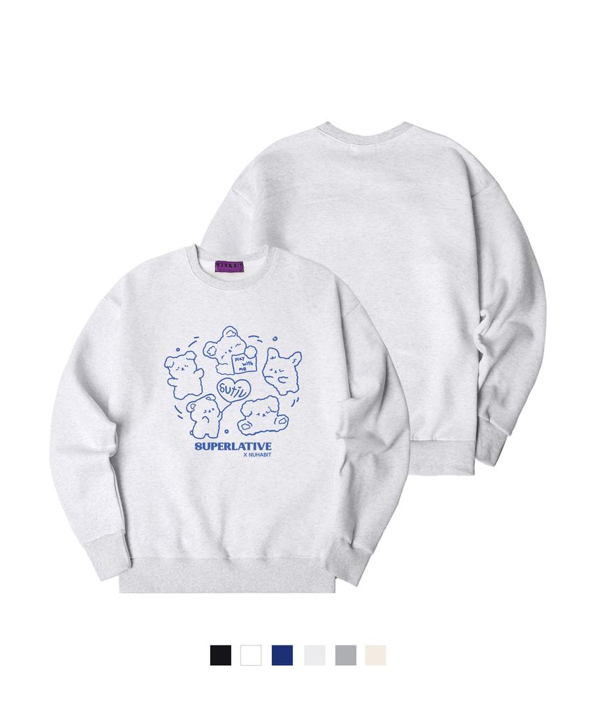 NUHABIT N/H Spin Puppy Oversized Fleece-Lined Sweatshirt (Som4-4Nh066)