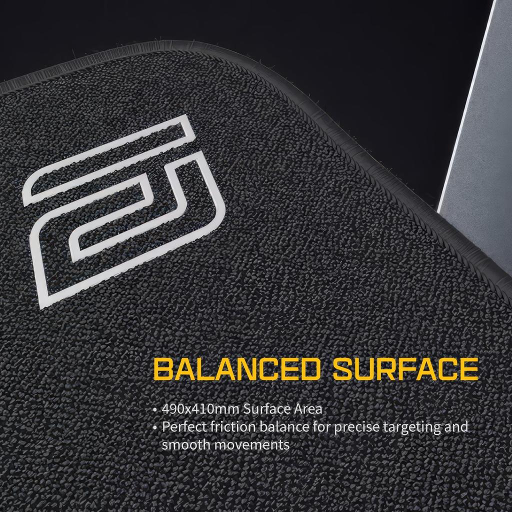 Endgame Gear Mouse Pad EM-B 490x410mm, PORON Backing, Stitched Edge, Black (EM-B EGG-EMB-490-BLK)