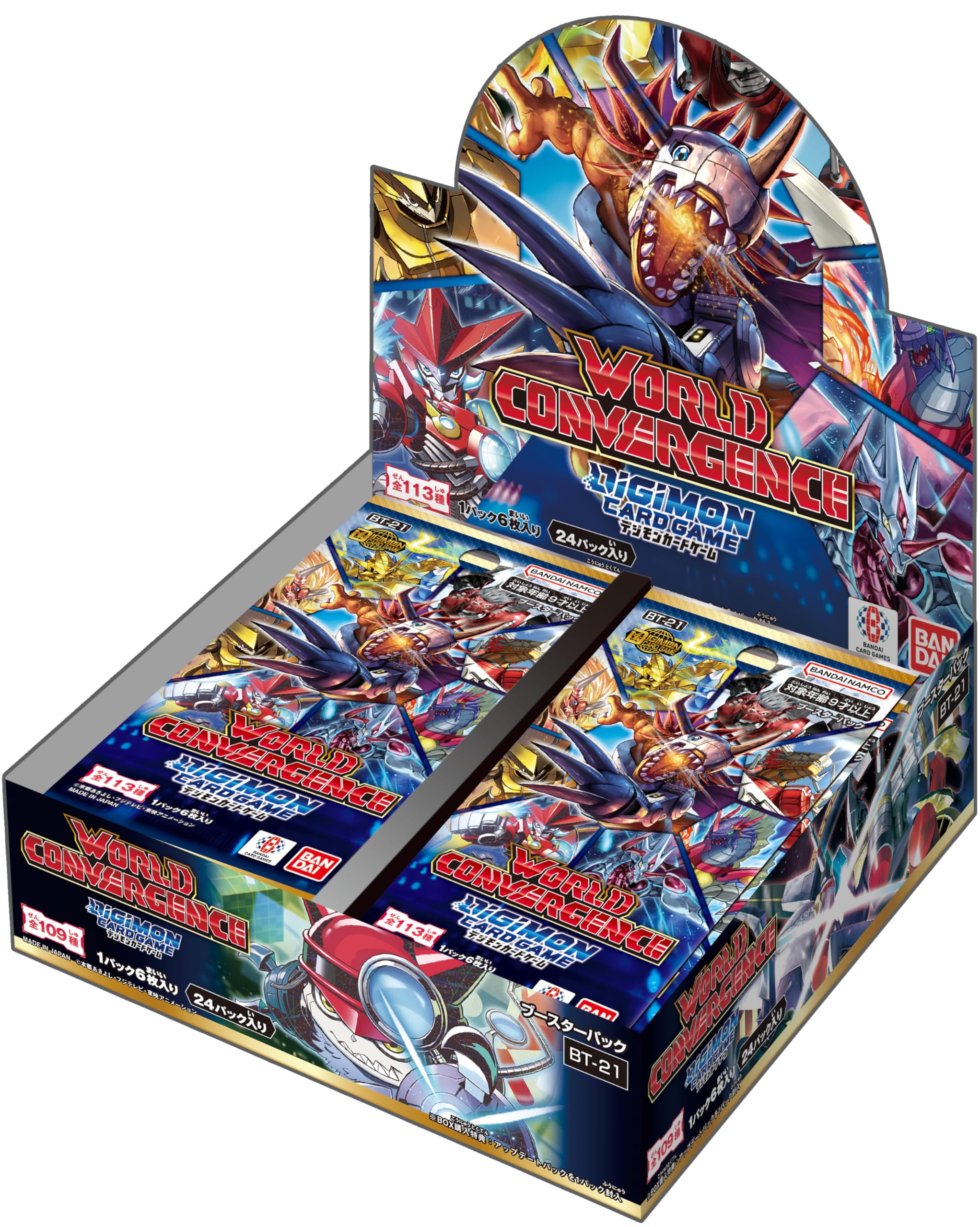 

Bandai Набор бустеров для карточной игры Digimon WORLD CONVERGENCE, в комплект входят 24 набора [BT-21] (BOX)
