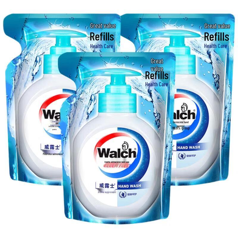Walch Healthy Care Antibacterial Hand Wash Refill, Cereal Scent, 3 x 525ml