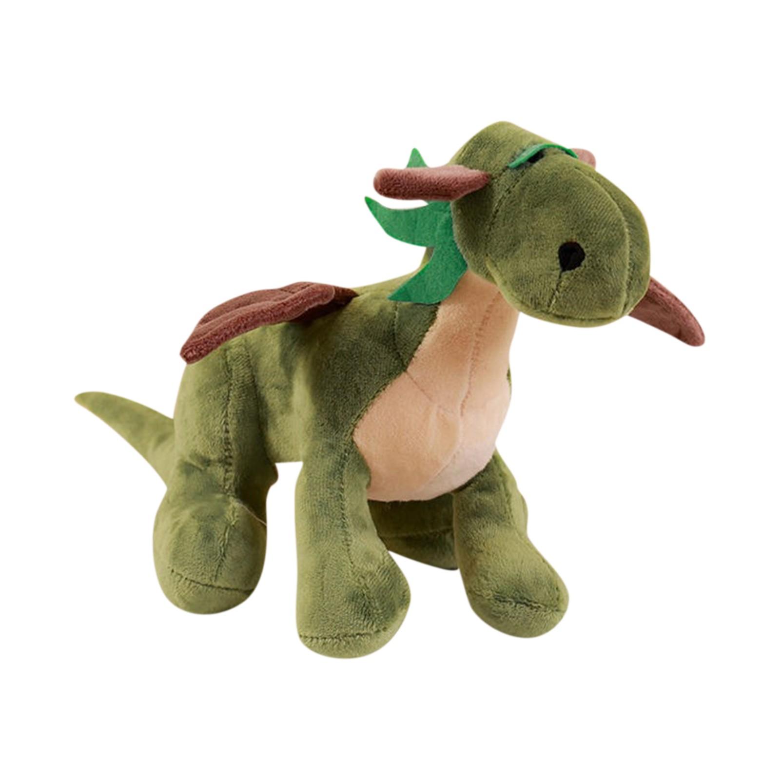 

Soft Plush Dragon Stuffed Animal Toy with Wings and Horns Large Size Cuddly Dinosaur Inspired Plush Figure for Kids and Collectors зелёный