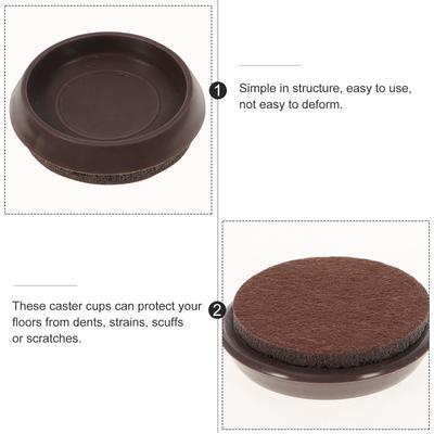 10Pcs Furniture Caster Cups Anti-Slip Wheel Holders Floor Protector Pads for Chairs Tables Sofas Dressers Hardwood Flooring
