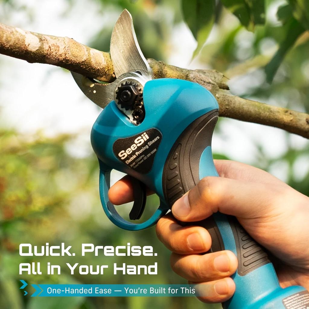 Seesii 33mm Cordless Electric Trimming Scissors Brushless Fruit Tree Branch Pruner Shear Power Tools for Makita 18V battery pin