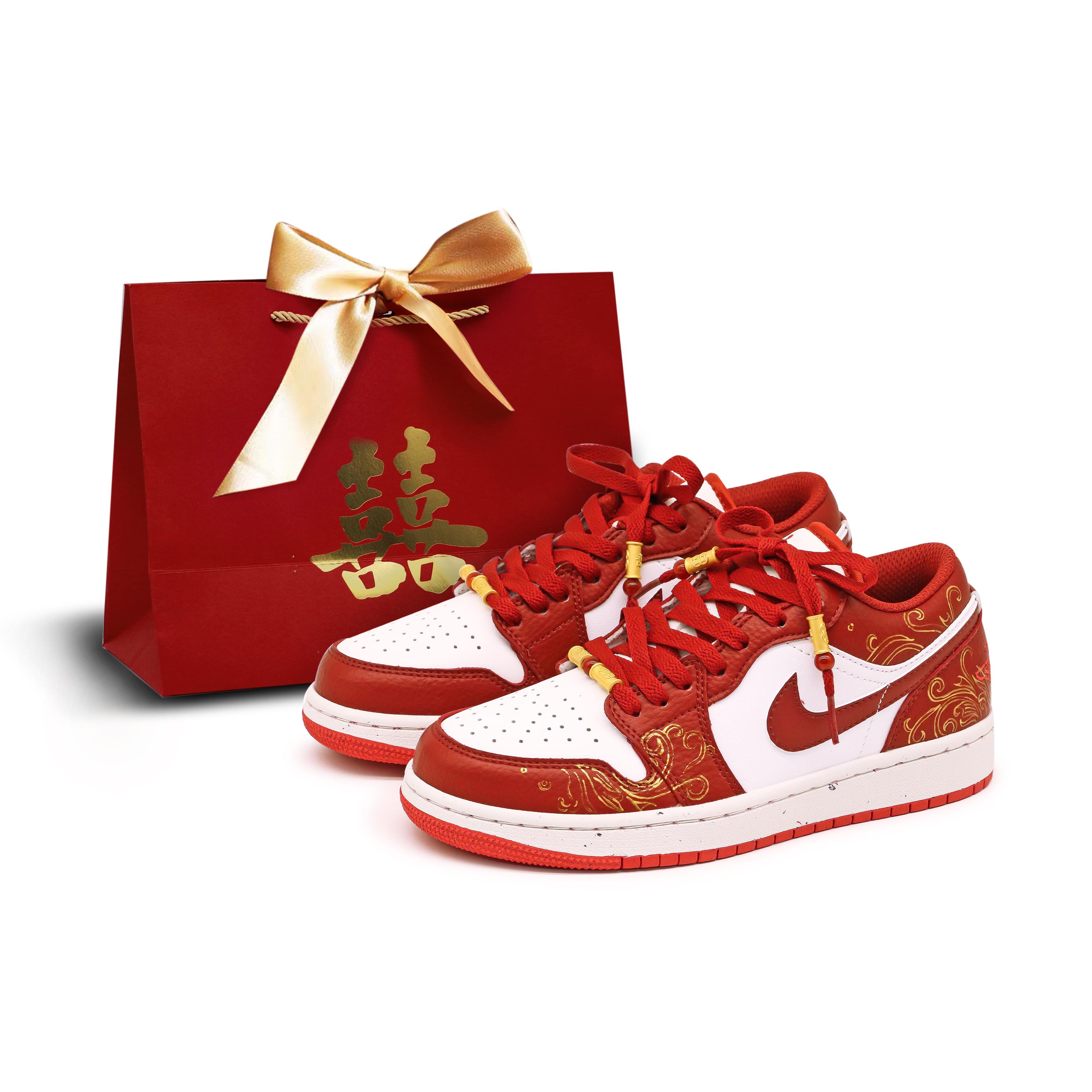 

Jordan Air Jordan 1 Vintage Basketball Shoes Men s Low Top Red/White FJ3459-160(Team1279-S-BOX) 40