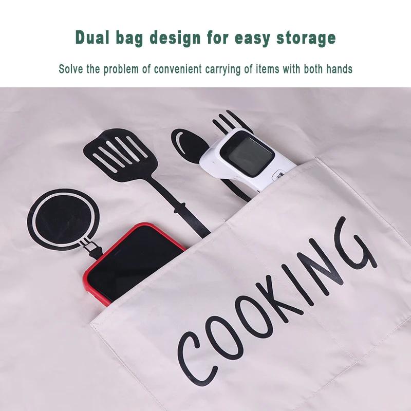 Women's Apron Waterproof Oilproof Can Wipe Hands Kitchen Work Clothes Home Cooking Cleaning For Men Sleeveless Apron