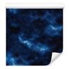 Watercolor Galaxy Wallpaper Navy Blue and Blue, Soft Forms 50x1000