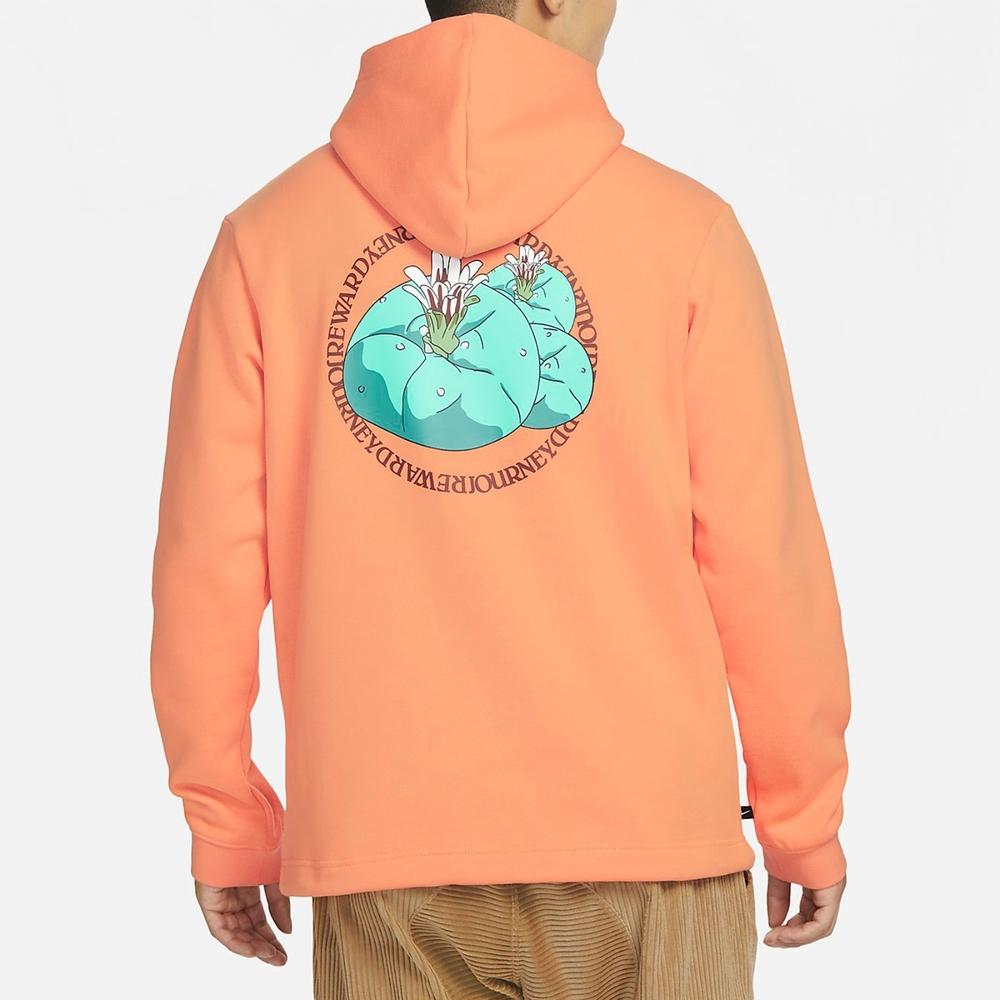 Nike Floral Letter Print Casual Hoodie Men Hoodies Orange Yellow DQ6112-871