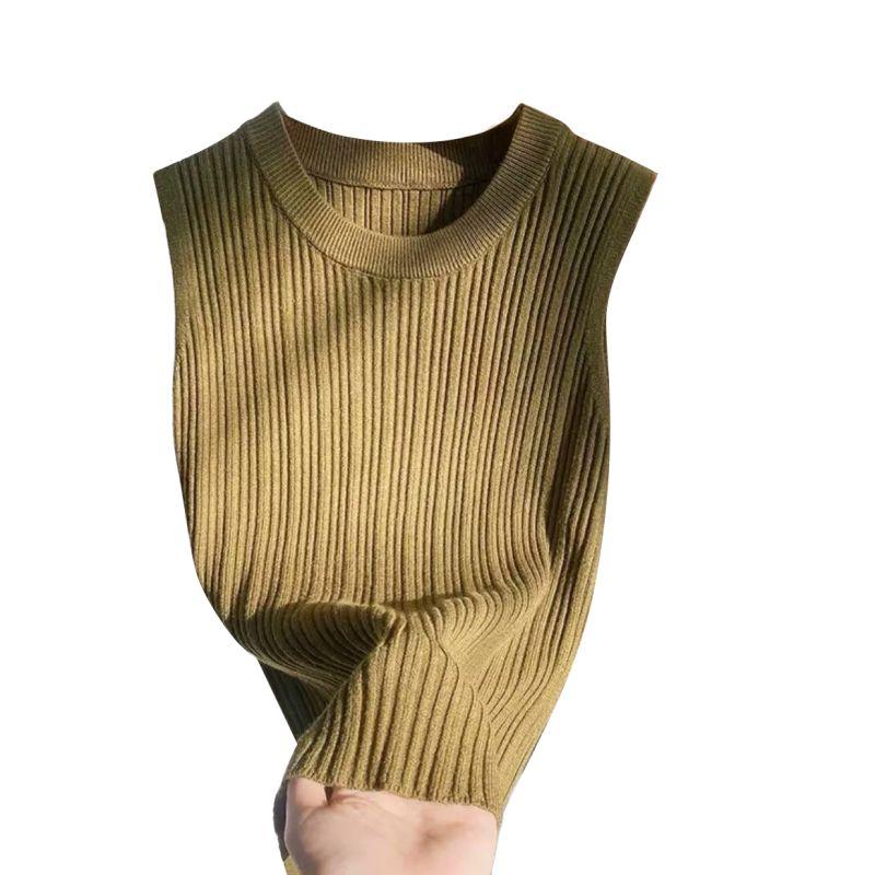 Women's O-Neck Vest Casual Sleeveless Tank Top