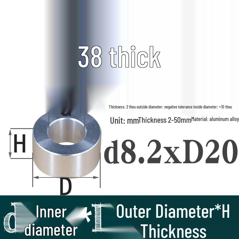 Außen-Ø 20mm Aluminiumlegierung Flache Unterlegscheibe Abstandshalter mit M6/M8/M10/M12 Innenloch - Metallwellenbuchse Isoliersäule.