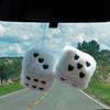 Tuyhnj Dice Car Ornament, Autophagy Dice - 1 Pair Car Decorative Dice Pendant -