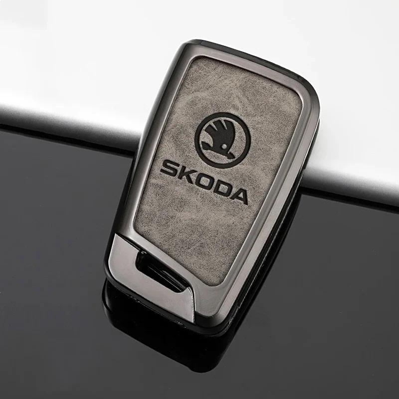2025 New Car Flip Remote Key Fob Case Cover Protector Shell Bag For Skoda Octavia A5 A7 Fabia Superb Kodiaq Karoq Keychain Acces