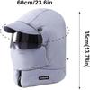 Windproof Full Face Cover Outdoor with Goggles Winter Cycling Cold Windscreen Ski Mask Bike Warm Padded And Thickened Head Cover