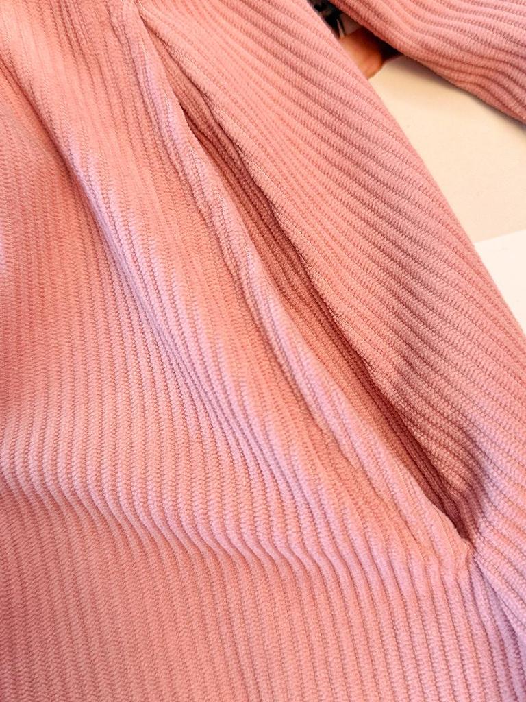 Plus Size Women's Corduroy Dress: Loose, French Style for Autumn/Winter