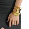 Unisex Adjustable Metal Bangle Vintage Jewelry Lightweight Retro Inspired Wrist Accessory Perfect for Gift Giving
