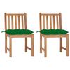 Day and Night - Day and Night Garden Chairs 2 Units Solid Teak Wood with Cushions