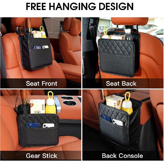 Car Seat Back Hanging Bag Car Document Holder Multi-Pocket Bottle Bag Storage Box Organizer Travel Tidy Pouch Pocket Kids