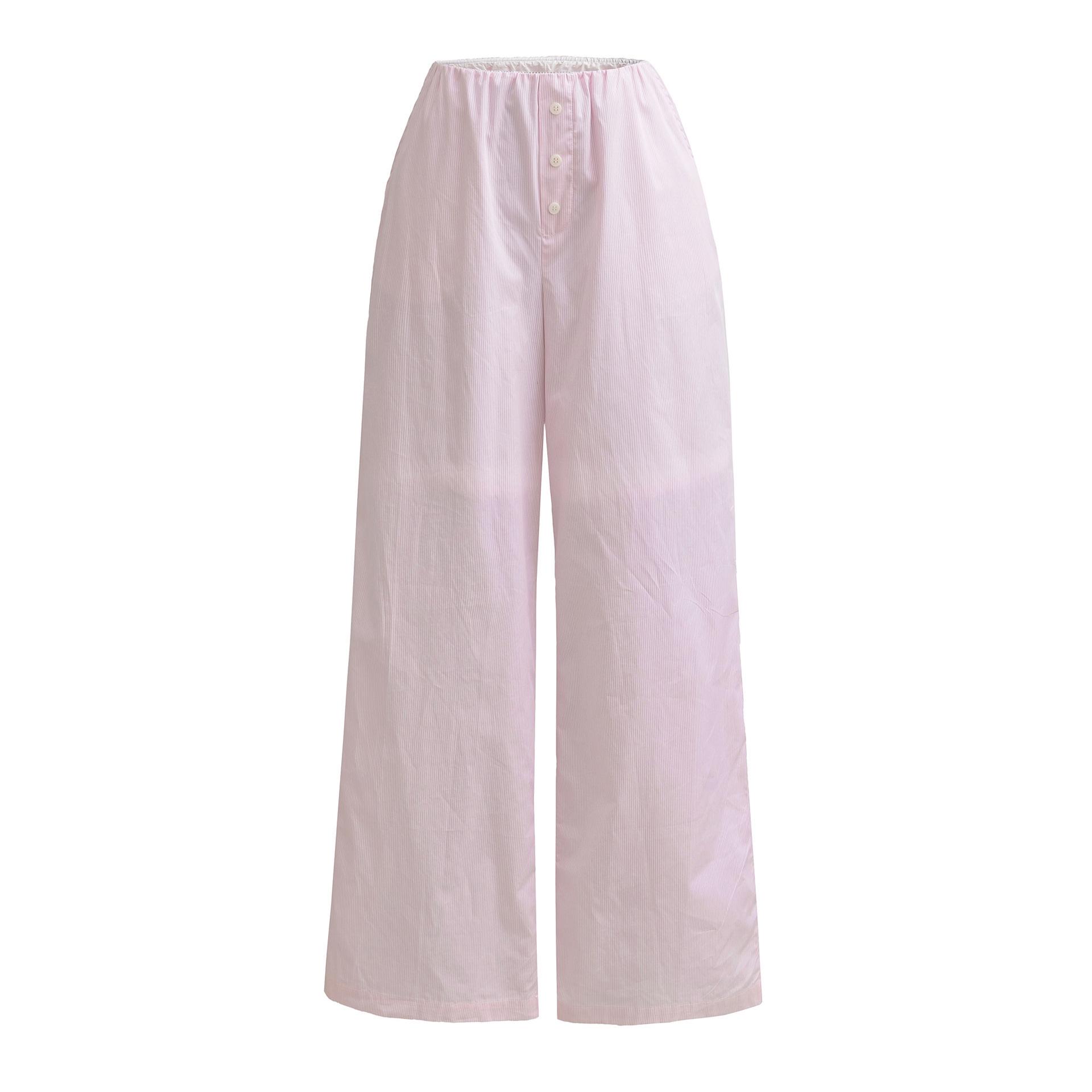 

Spicy Girl High Waist Wide Leg Pants - Women s Fashionable Straight-Leg, Versatile American Casual Pants for Autumn/Winter S розовый