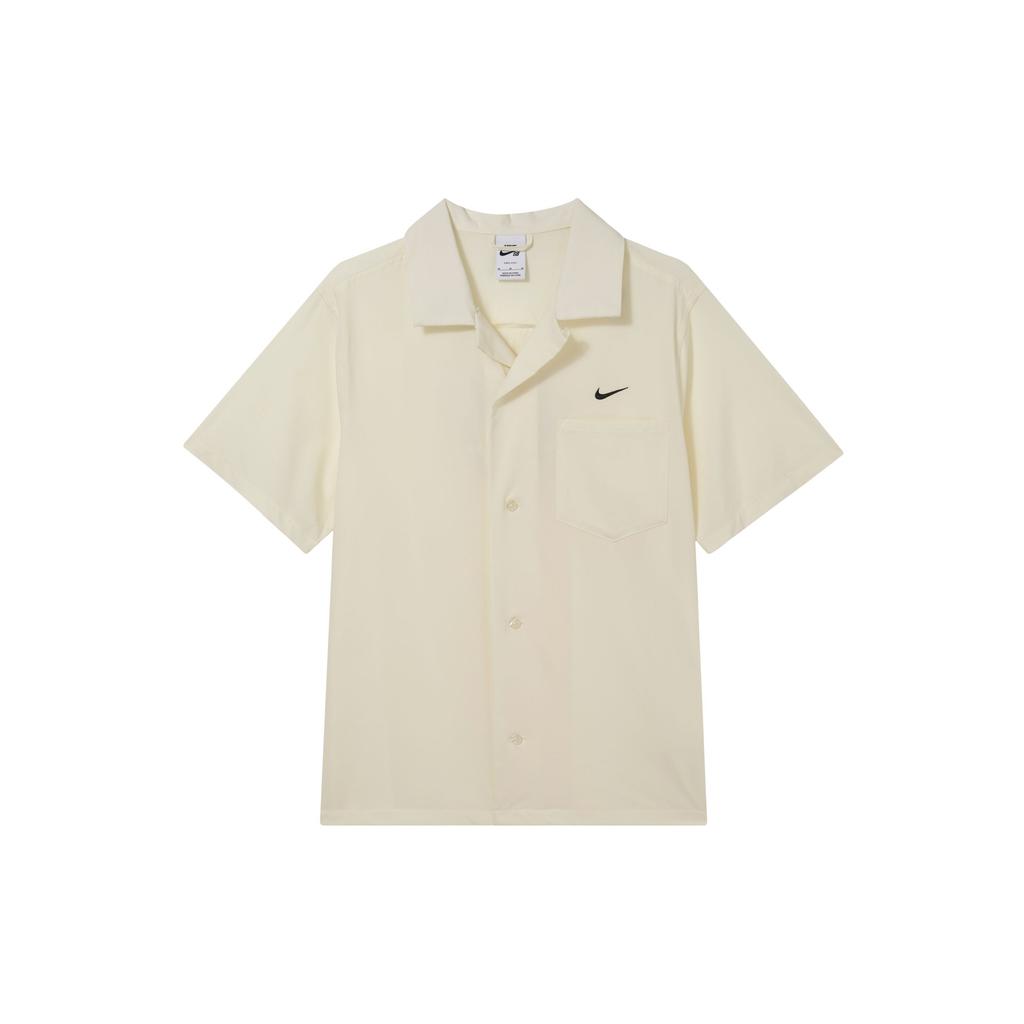 Nike Solid Color Logo Casual Loose Short Sleeve Polo Shirt Men Tops White DV9074-113