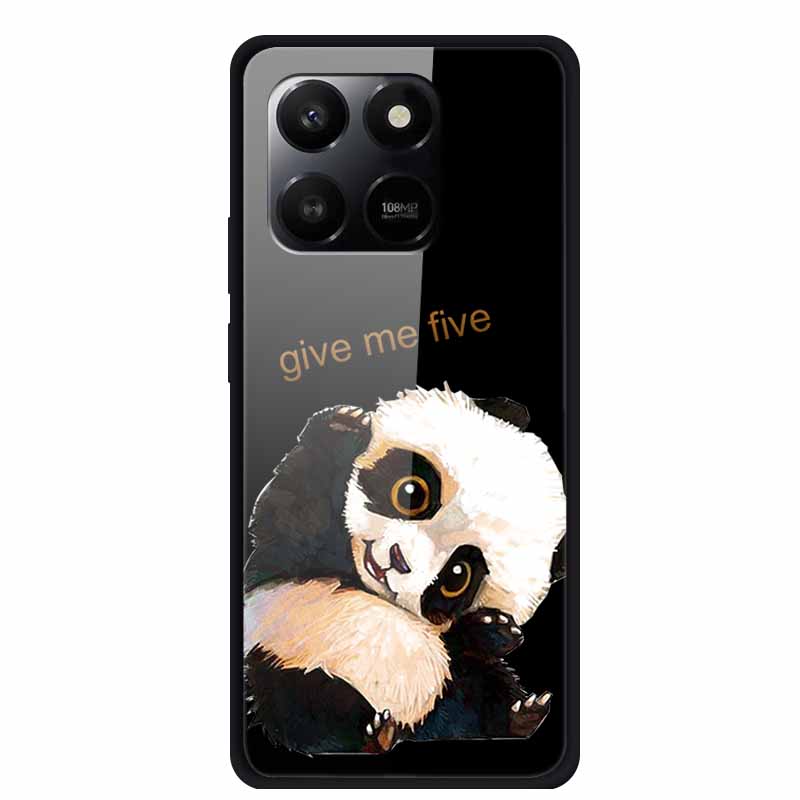 Phone Case For Honor 400 Smart Play 10T Case Luxury Cartoon Tempered Glass Hard Back Cover For Honor X7d Case Coque Funda Shell