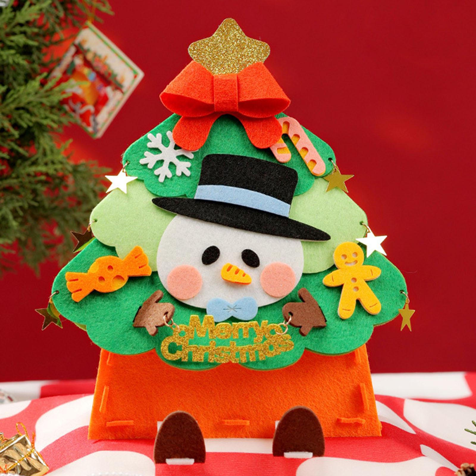 

Сделай сам Фетровая Рождественская Елка Органайзер для Подарочной Коробки, Ручная Работа Декоративное Хранение на Год Snowman