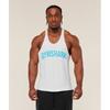 Gymshark Power Stringer Gs White Gs Brand Blue A4b4a Ud8b