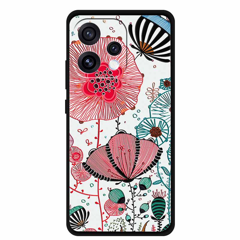 3D Emboss Case For Oppo Reno15 5G Phone Case Reno 15 Coque Flowers Silicone Soft Back Cover For Oppo Reno 15C 5G 2025 Case Funda