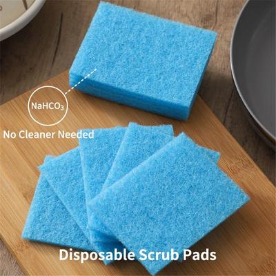 10pcs No Cleaner Needed Disposable Scrubbing Pads Built-in Baking Soda Single-Use Baking Soda Scouring Pad