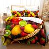 Fruit Duvet Cover Set Queen Size Quilt Covers Double Bed 220x240 3D Single Thin Bedding Set 2PCS 3PCS Pillowcase Full Twin King