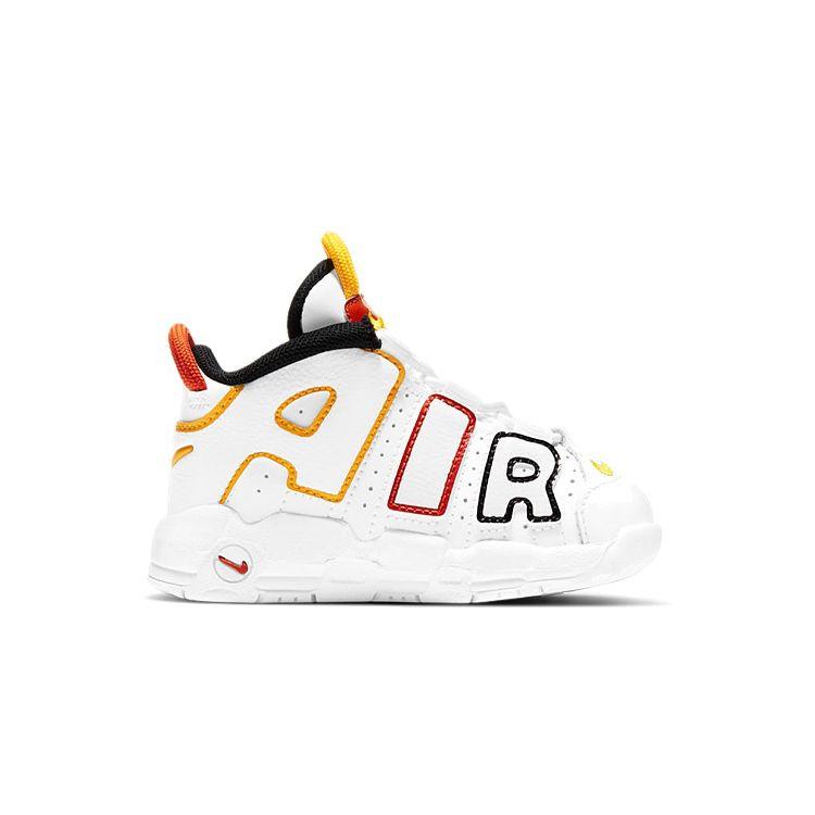 Nike Air More Uptempo TD Roswell Raygun Baby Sneakers White Team-Orange Black DD9287-100