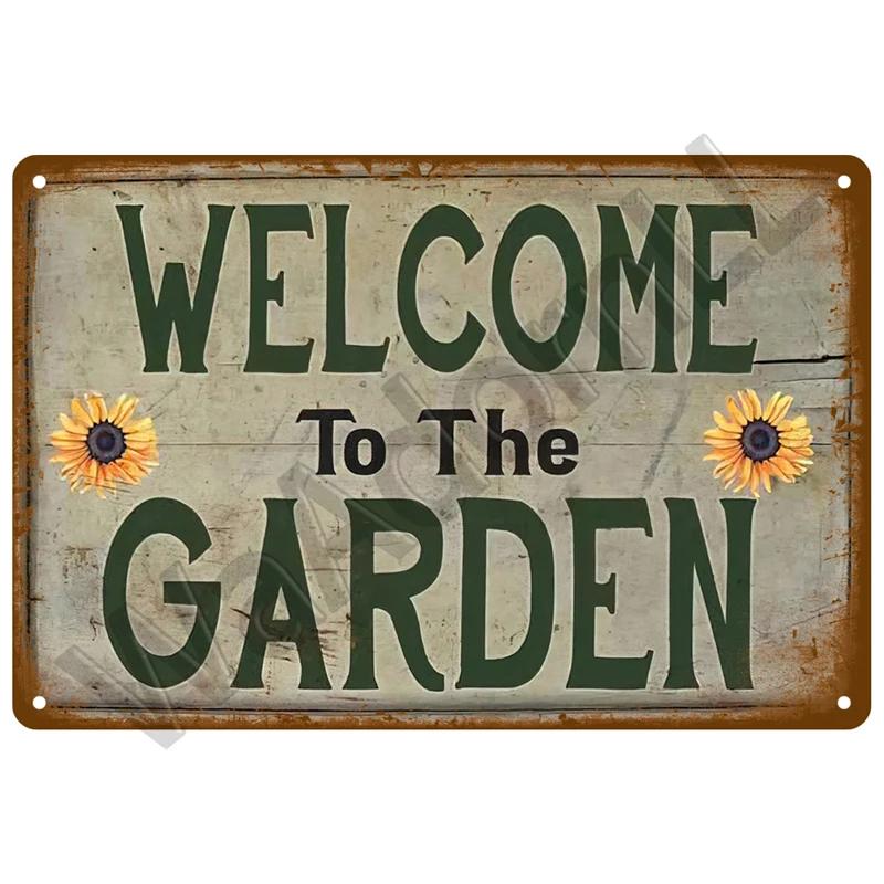 Retro Flowers Bird Metal Sign Garden Decorations Wall Art Mural Vintage Tin Sign Home Plate Room Decor Garden Painting Gift F