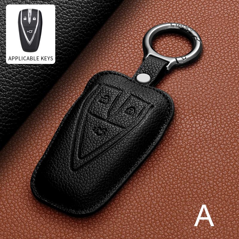 Leather Car Remote Key Case Cover Shell Protector Fob For Changan UNIT UNIK CS35PLUS CS55 PLUS CS75 PLUS Oshan X7 X5 Accessories